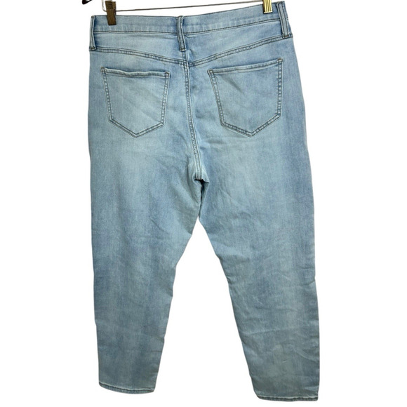 So High Rise Mom Jeans Sz 13 Waist 31 Light Blue Wash Stretch 27" Inseam - Picture 5 of 5